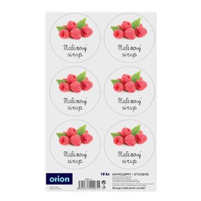 Samolepky na láhve Malinový sirup