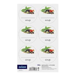 Samolepky na láhve sirup