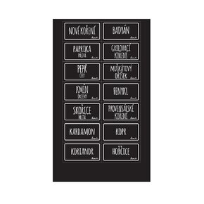 Samolepky na dózy BLACK 