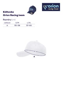 Čepice s kšiltem Orion RACING vel. L/XL